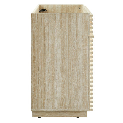 Render 30" Faux Travertine Bathroom Vanity Cabinet (Sink Not Included)