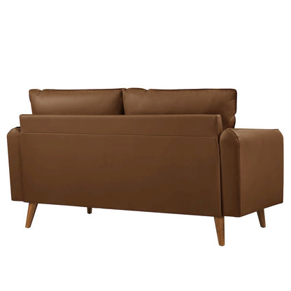 Revive Upholstered Vegan Leather Loveseat