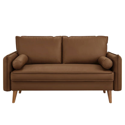 Revive Upholstered Vegan Leather Loveseat