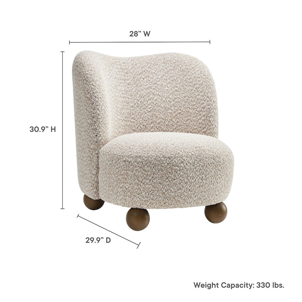 Monroe Boucle Fabric Accent Chair
