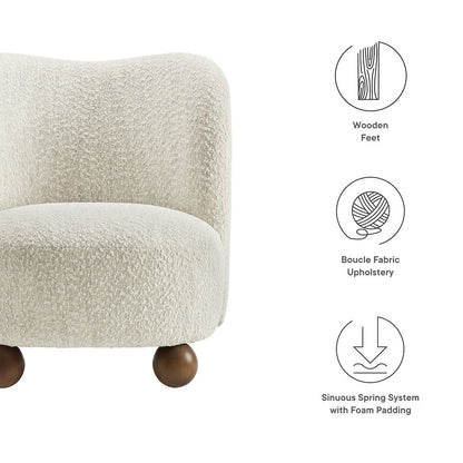 Monroe Boucle Fabric Accent Chair