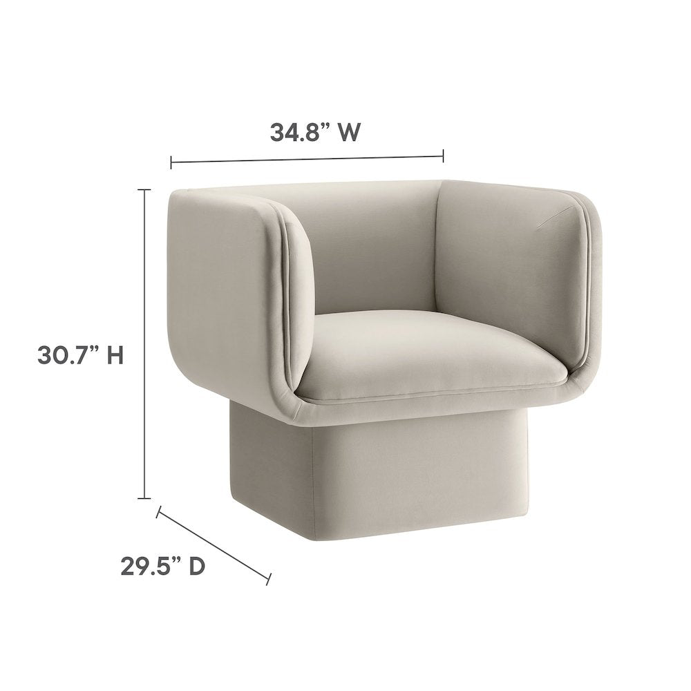 Tate Performance Velvet Accent Chair