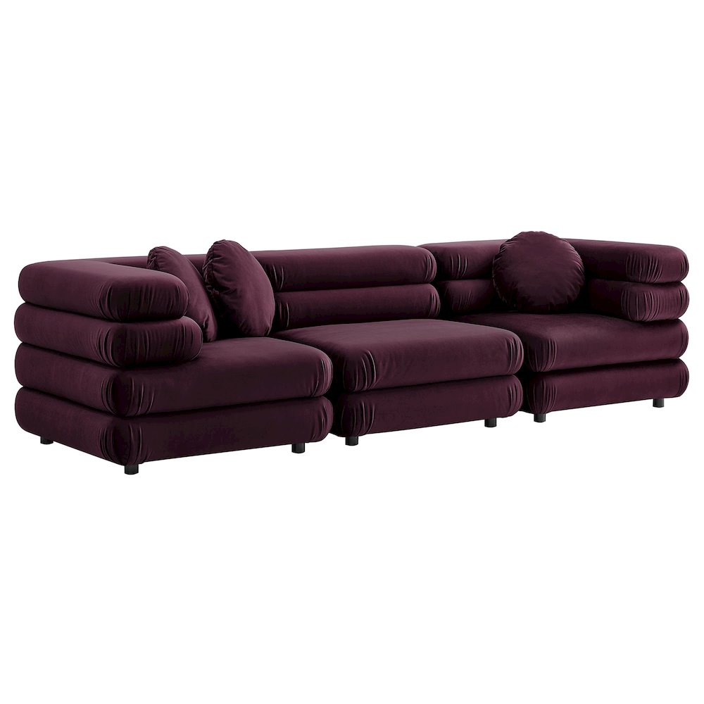 Jubilee 3-Piece Modular Performance Velvet Sectional Sofa