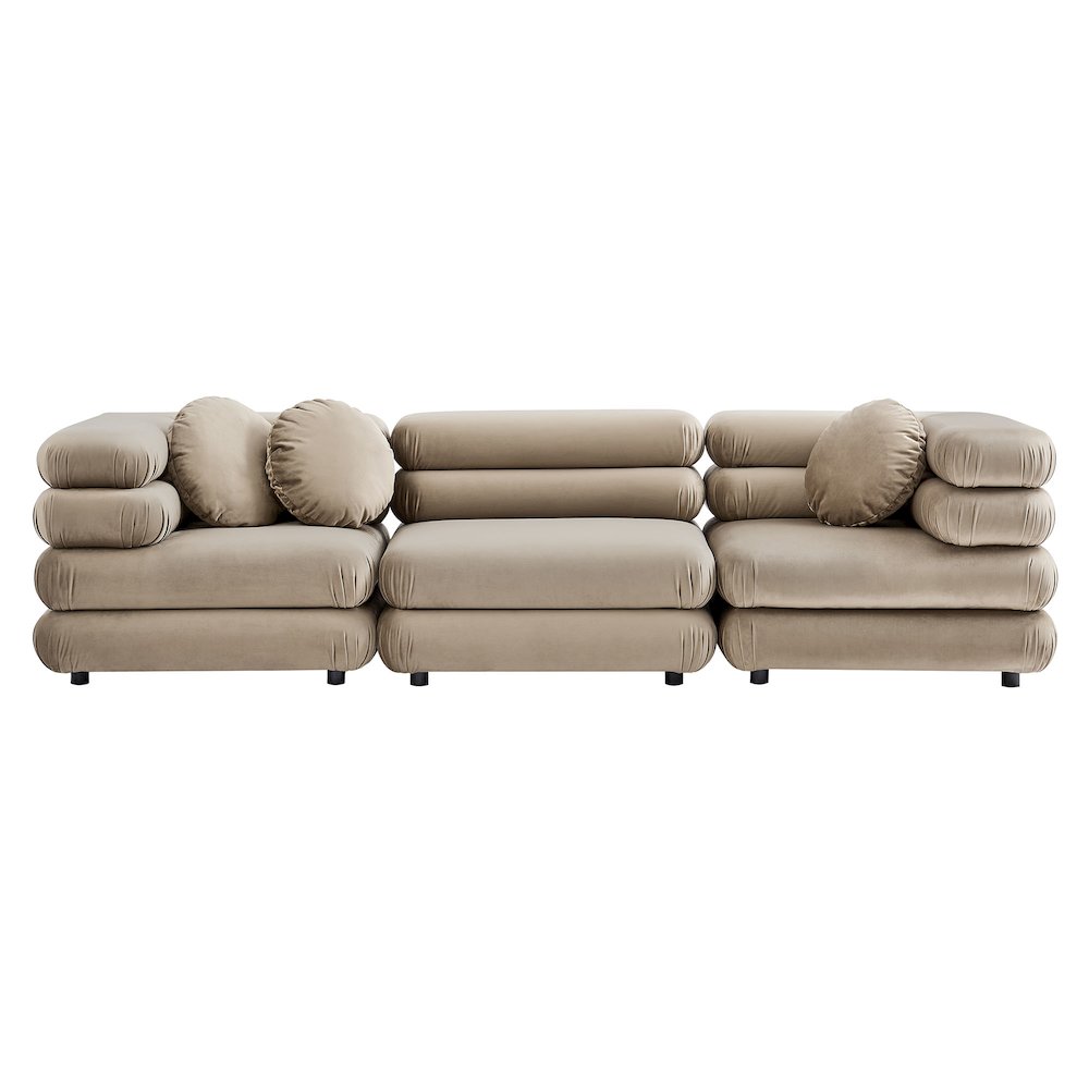 Jubilee 3-Piece Modular Performance Velvet Sectional Sofa