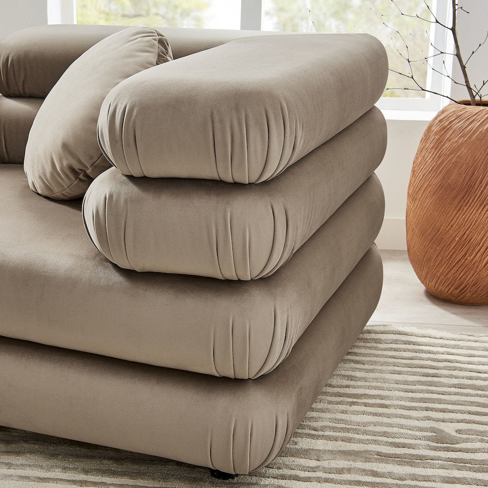Jubilee 3-Piece Modular Performance Velvet Sectional Sofa