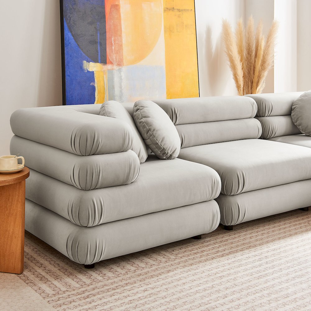 Jubilee 5-Piece Modular Performance Velvet Sectional Sofa