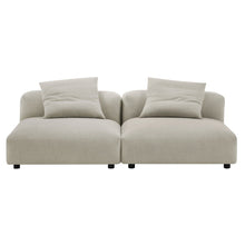 Solace 2-Piece Modular Upholstered Fabric Sofa