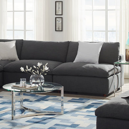 Commix Down Filled Overstuffed 2-Piece Armless Sectional Loveseat