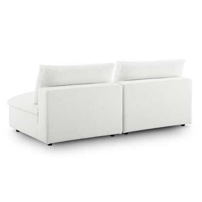 Commix Down Filled Overstuffed 2-Piece Armless Sectional Loveseat