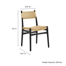 Wynn Rope and Wood Dining Side Chairs Set of 2