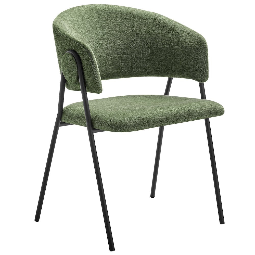 Nella Upholstered Heathered Chenille Dining Chairs Set of 2