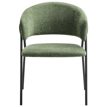 Nella Upholstered Heathered Chenille Dining Chairs Set of 2