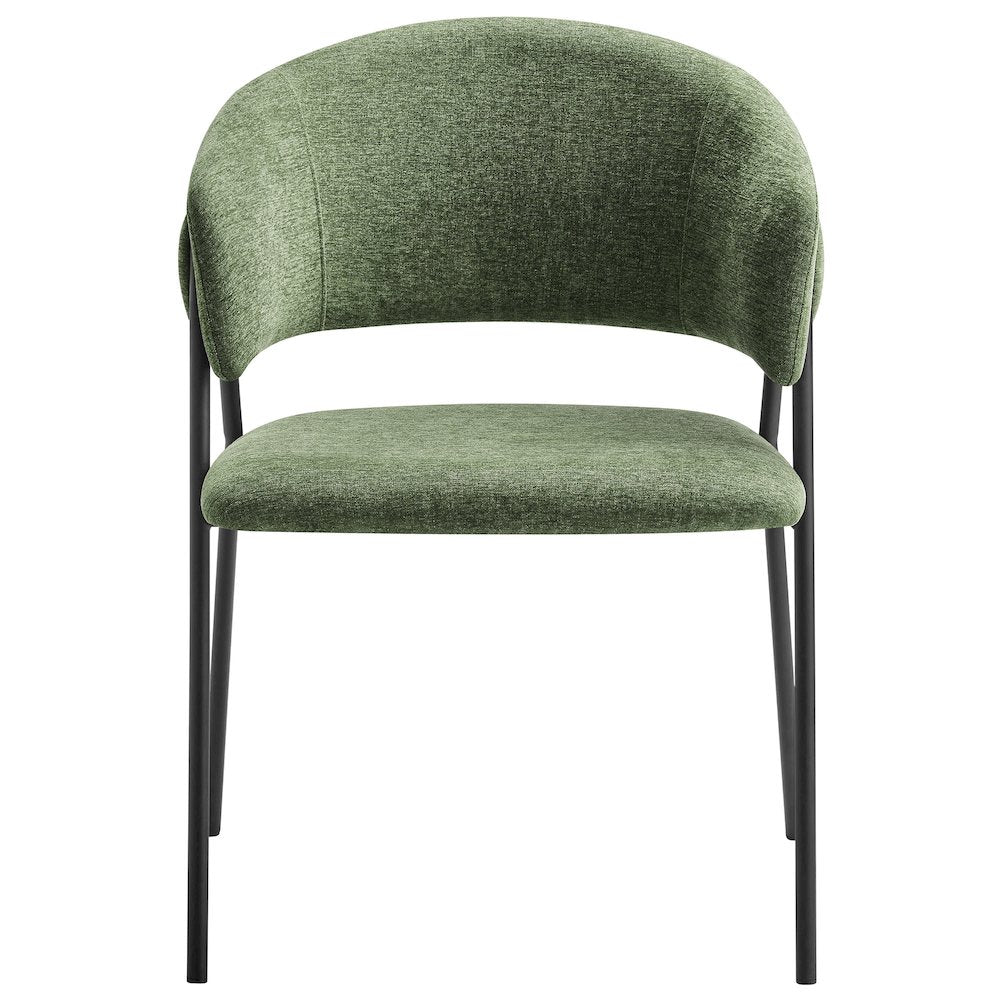 Nella Upholstered Heathered Chenille Dining Chairs Set of 2