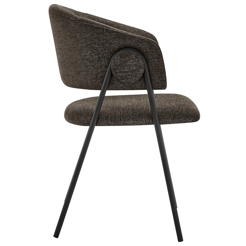 Nella Upholstered Heathered Chenille Dining Chairs Set of 2