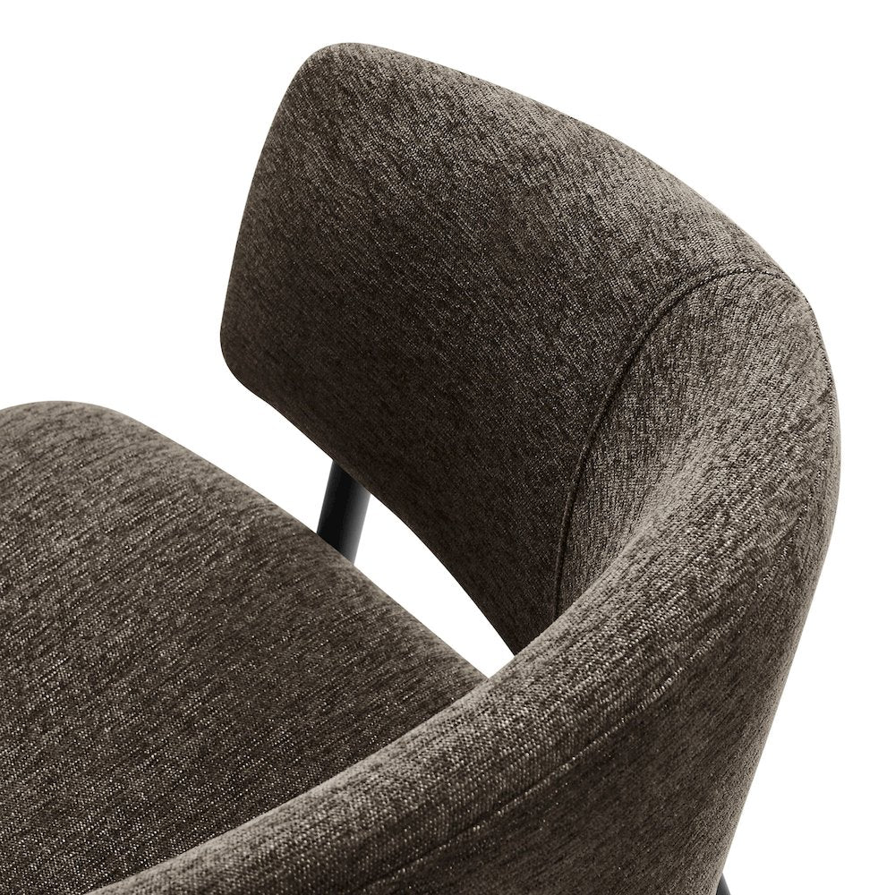 Nella Upholstered Heathered Chenille Dining Chairs Set of 2
