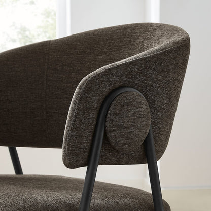 Nella Upholstered Heathered Chenille Dining Chairs Set of 2