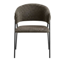 Upholstered Heathered Chenille Dining Chairs, Java Black, Set of 2