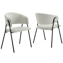 Nella Upholstered Heathered Chenille Dining Chairs Set of 2