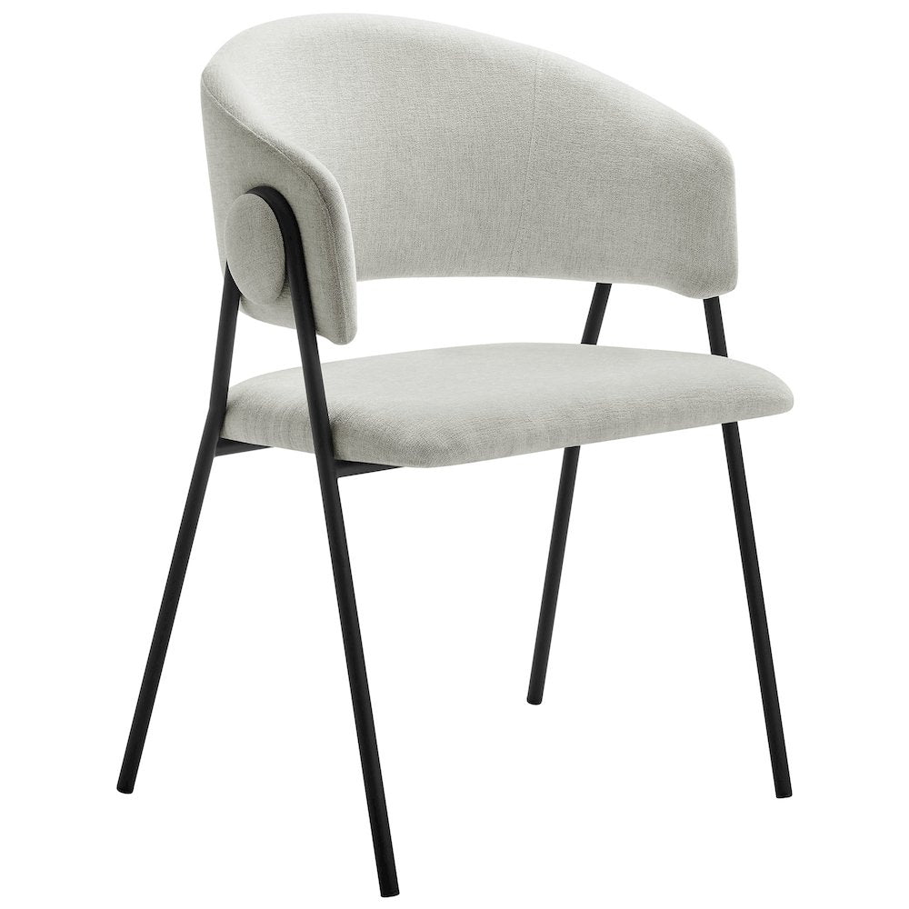 Nella Upholstered Heathered Chenille Dining Chairs Set of 2