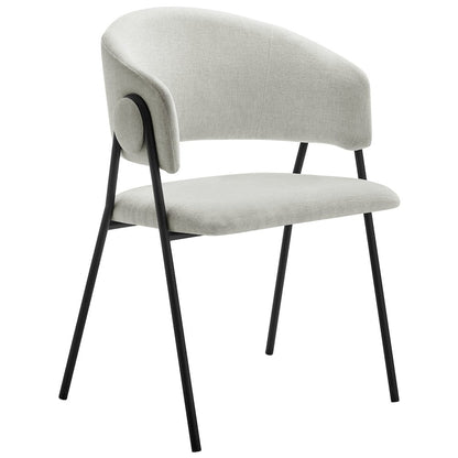 Nella Upholstered Heathered Chenille Dining Chairs Set of 2