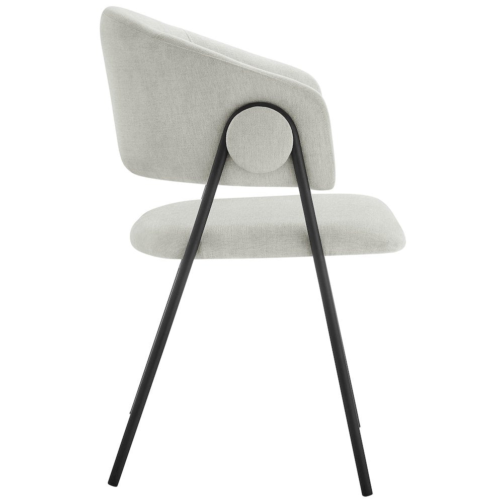Nella Upholstered Heathered Chenille Dining Chairs Set of 2