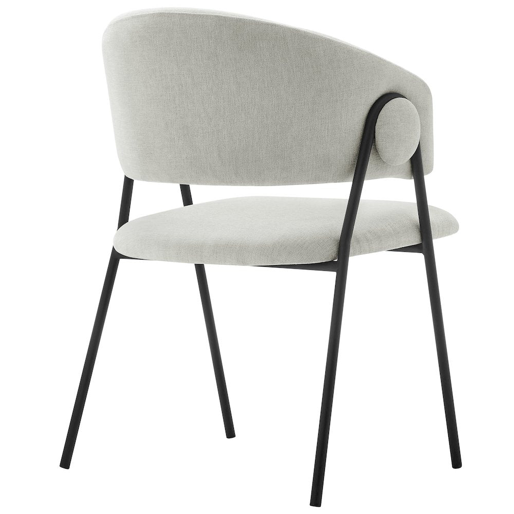 Nella Upholstered Heathered Chenille Dining Chairs Set of 2