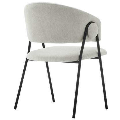 Nella Upholstered Heathered Chenille Dining Chairs Set of 2