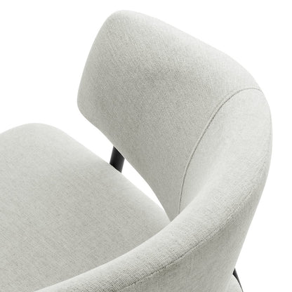 Nella Upholstered Heathered Chenille Dining Chairs Set of 2