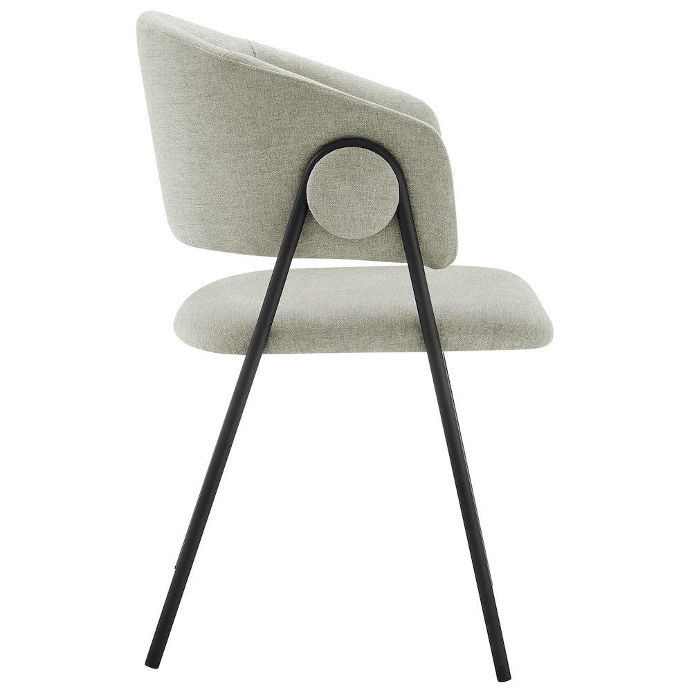Nella Upholstered Heathered Chenille Dining Chairs Set of 2