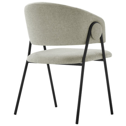 Nella Upholstered Heathered Chenille Dining Chairs Set of 2