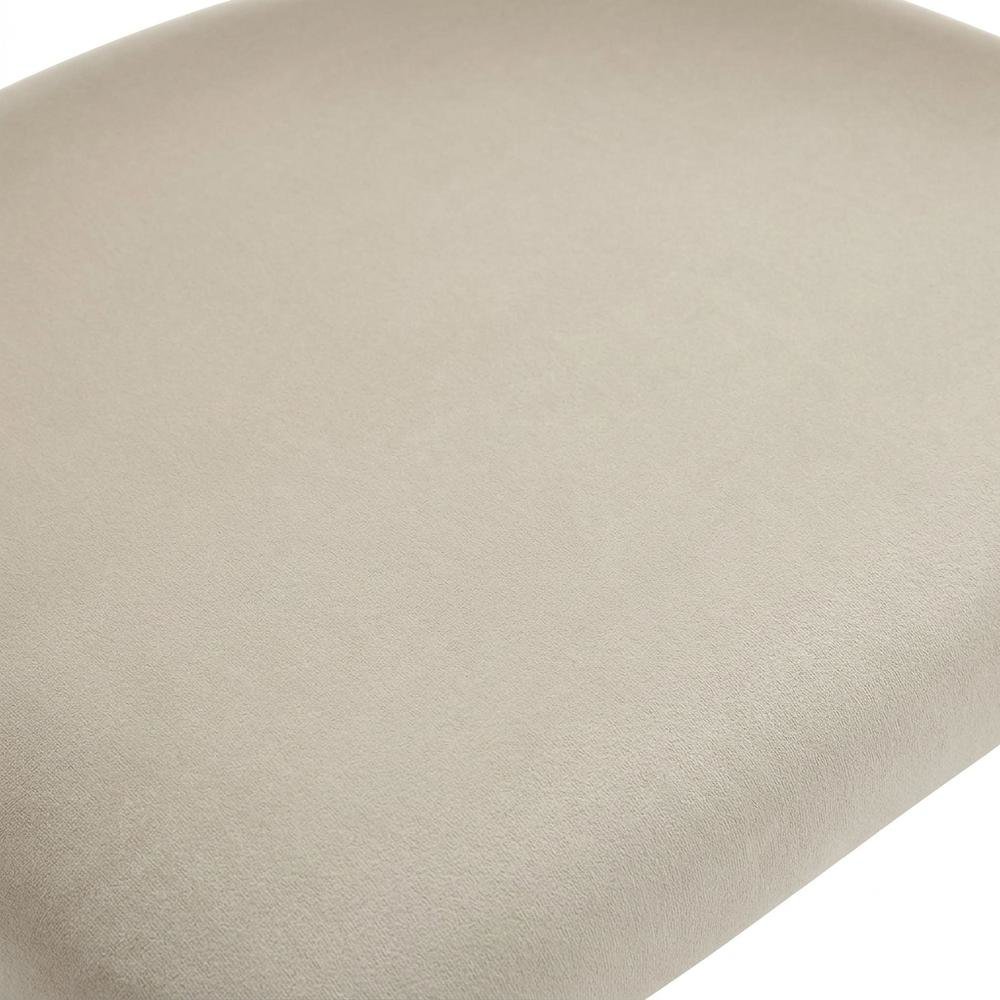 Upholstered Performance Velvet Barrel Dining Chair, Almond Silver, Set of 2