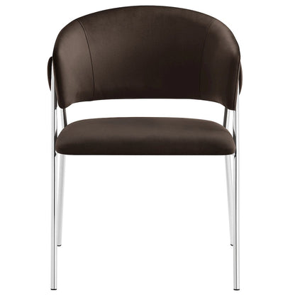 Nella Upholstered Performance Velvet Dining Chair Set of 2