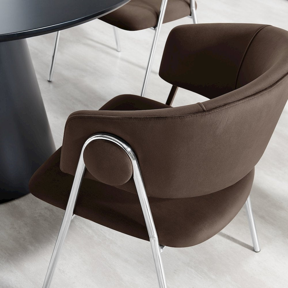 Nella Upholstered Performance Velvet Dining Chair Set of 2