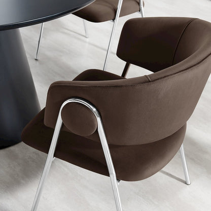 Nella Upholstered Performance Velvet Dining Chair Set of 2