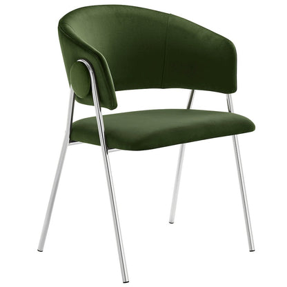 Nella Upholstered Performance Velvet Dining Chair Set of 2