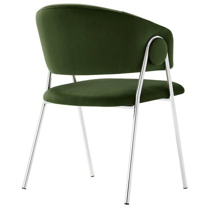 Nella Upholstered Performance Velvet Dining Chair Set of 2