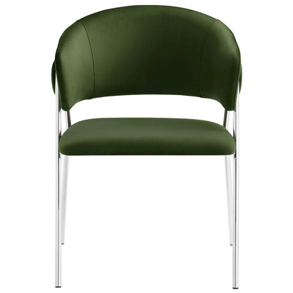 Nella Upholstered Performance Velvet Dining Chair Set of 2