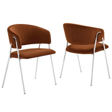 Nella Upholstered Performance Velvet Dining Chair Set of 2