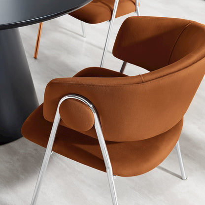 Nella Upholstered Performance Velvet Dining Chair Set of 2