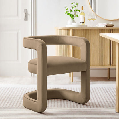 Winslow Barrel Performance Velvet Dining Chair