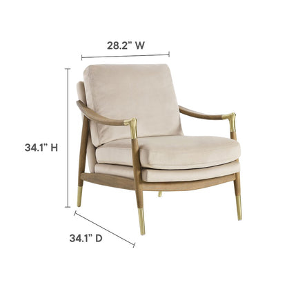 Langford Performance Velvet Accent Armchair