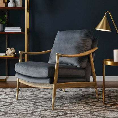 Langford Performance Velvet Accent Armchair