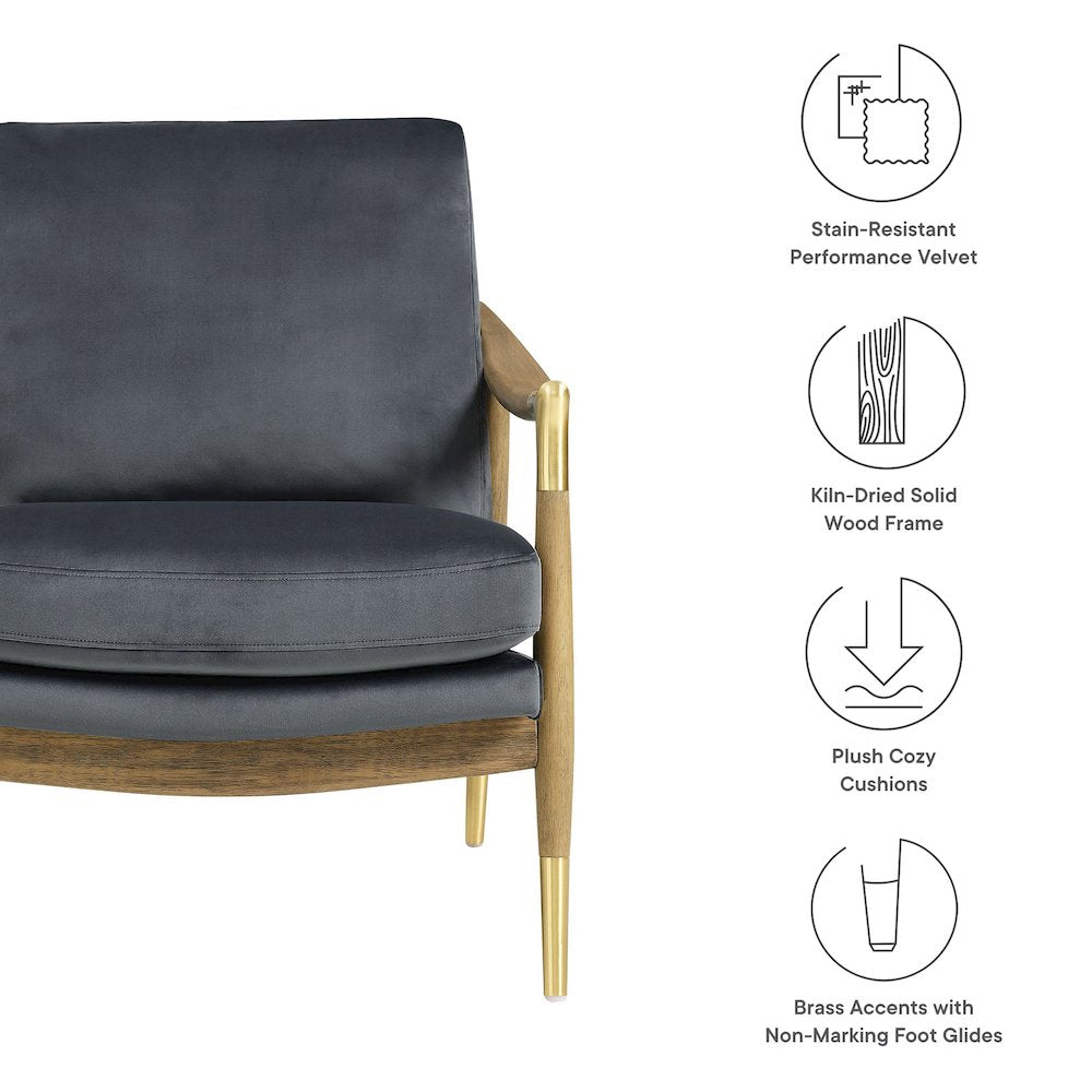 Langford Performance Velvet Accent Armchair