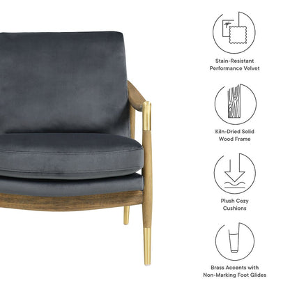 Langford Performance Velvet Accent Armchair