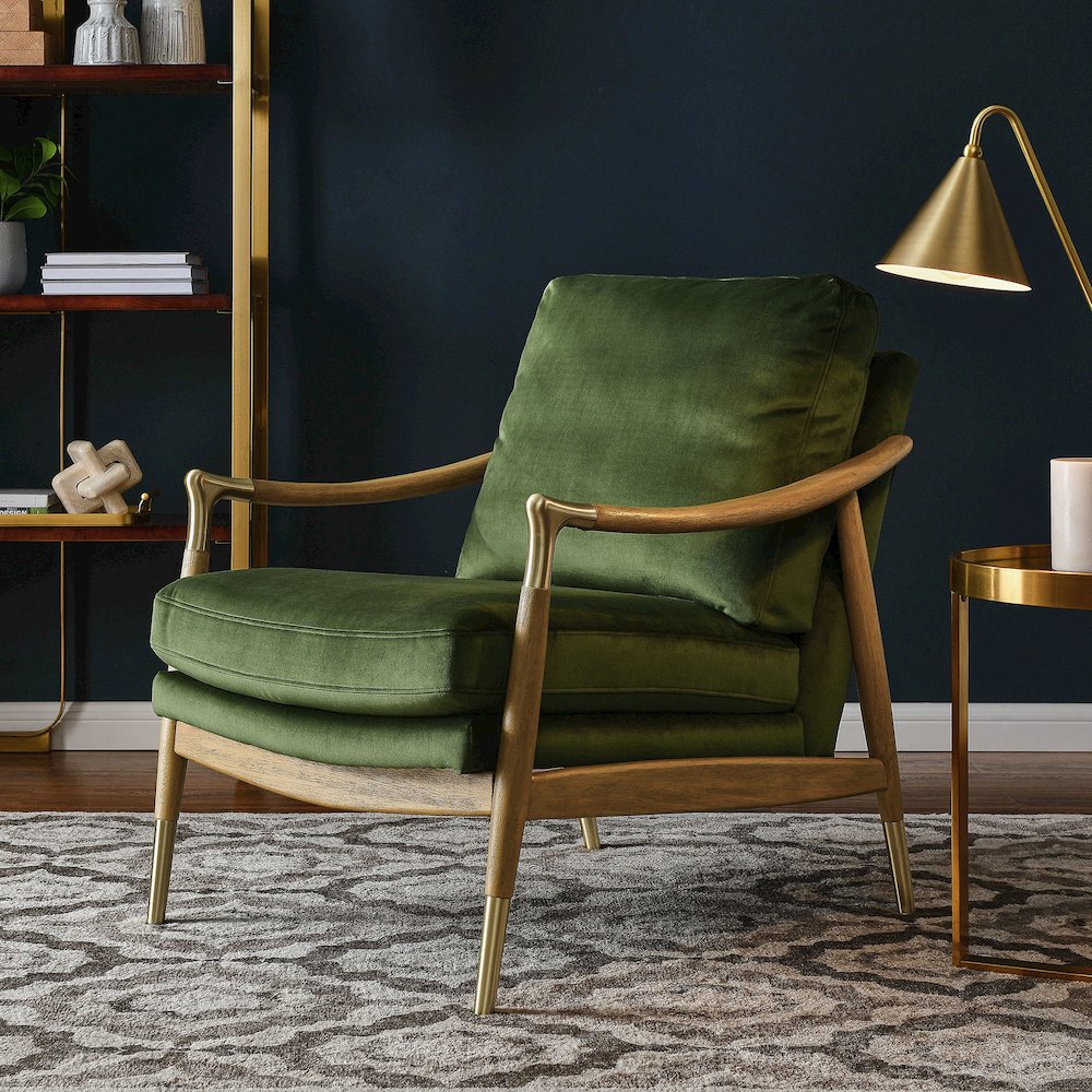 Langford Performance Velvet Accent Armchair