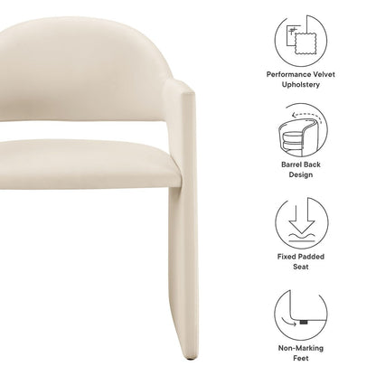 Talia Performance Velvet Dining Armchair