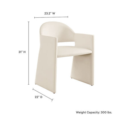 Talia Performance Velvet Dining Armchair