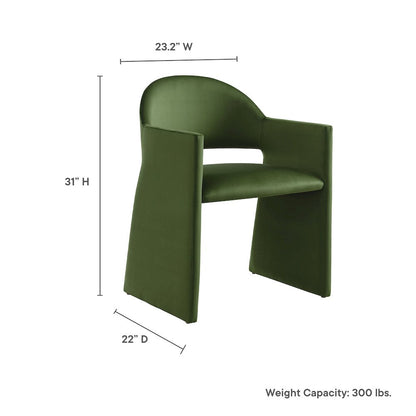 Talia Performance Velvet Dining Armchair