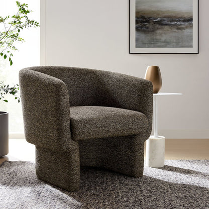 Muse Boucle Fabric Barrel Accent Chair