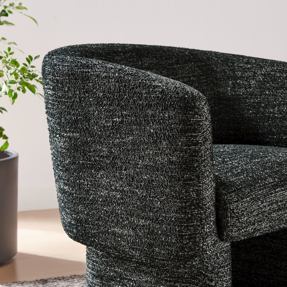 Muse Boucle Fabric Barrel Accent Chair